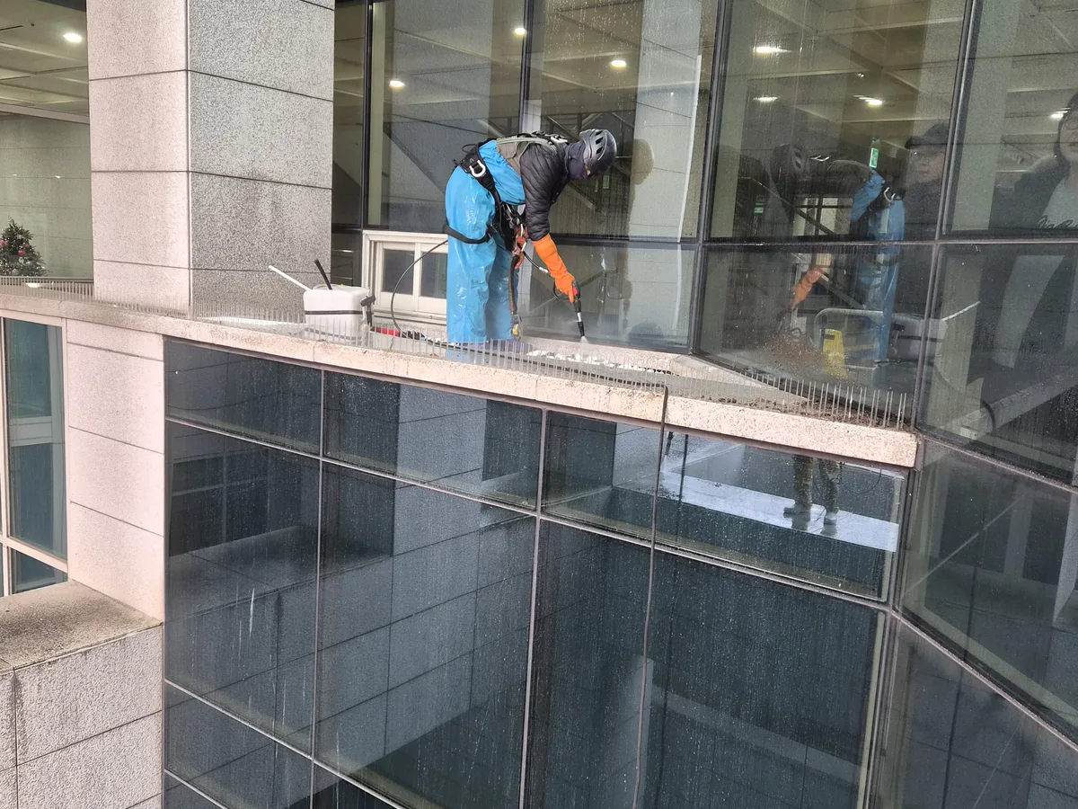 밀양시 가곡동 건물 복도·대기 동선 야간 위생청소 사례 - 행진크린